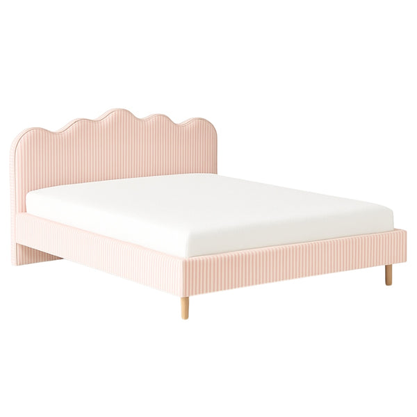 Upholstered Scalloped Bed- Charlotte