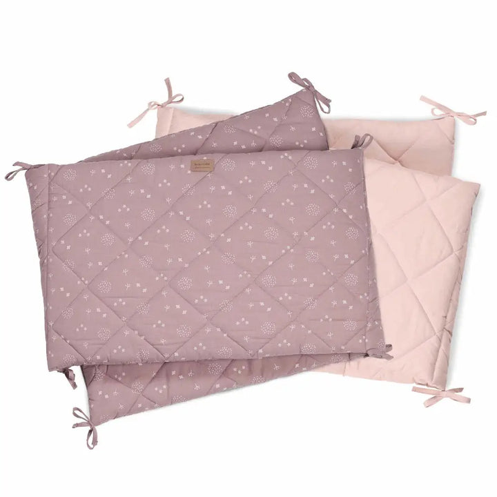 Cot Bumper Diamond Quilt - Old Rose - Cot Bumper