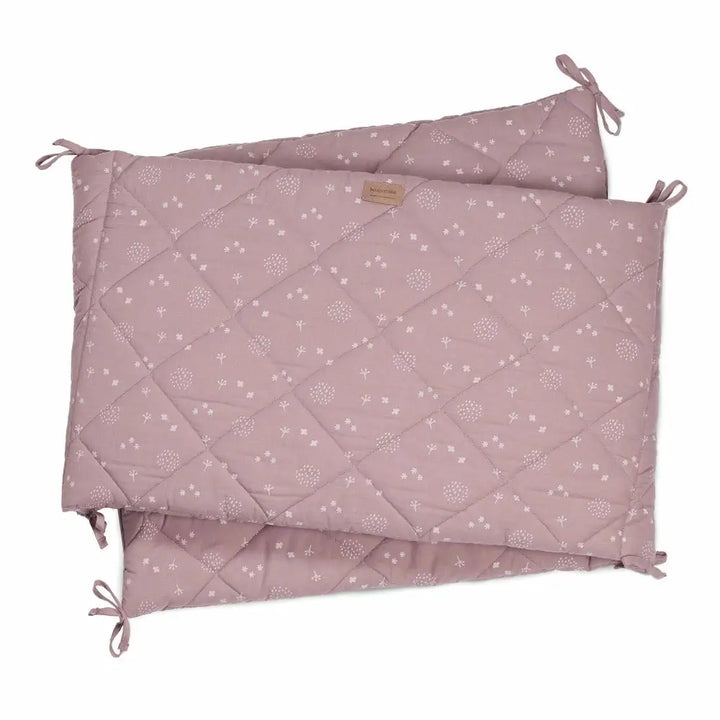 Cot Bumper Diamond Quilt - Old Rose - Cot Bumper