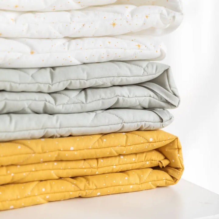 Cot Bumper Diamond Quilt -Yellow Mustard - Cot Bumper