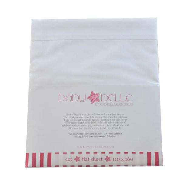Cot Flat Sheet - Essentials- Baby Belle