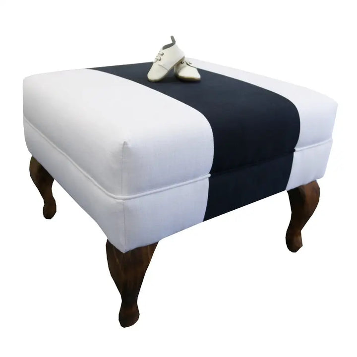 Ottoman - Eden Black & White - Ottoman- Baby Belle