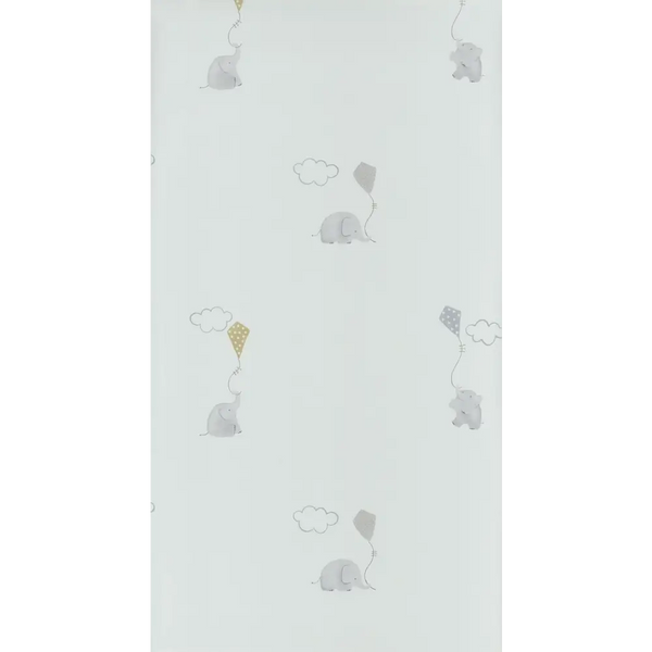 Wallpaper- MLW Elephants Dusty Blue - Wallpaper