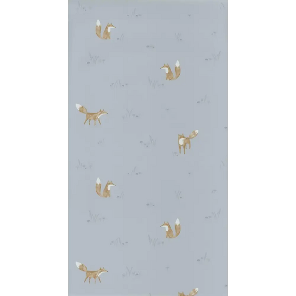 Wallpaper- MLW Little Fox Blue - Wallpaper