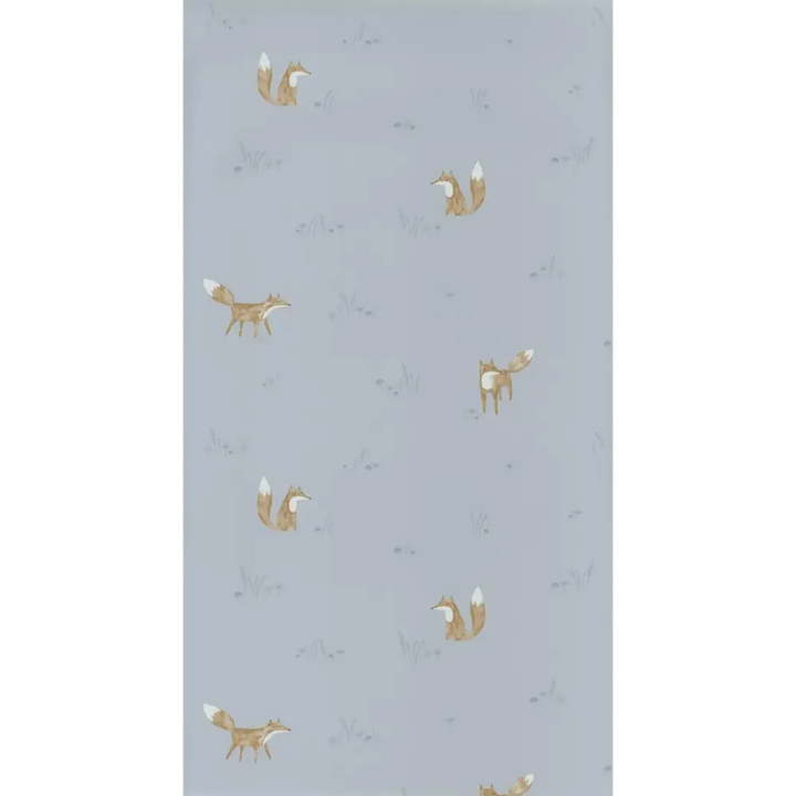 Wallpaper- MLW Little Fox Blue - Wallpaper