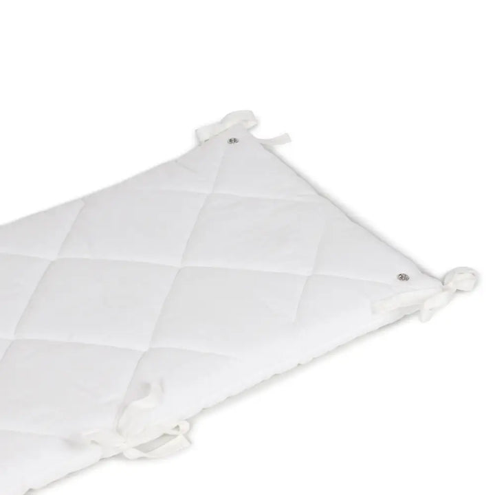 XL Full Cot Bumper Diamond Quilt - White - Cot linen