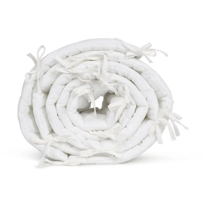 XL Full Cot Bumper Diamond Quilt - White - Cot linen